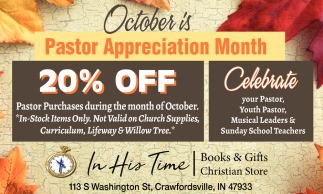October is Pastor Appreciation Month!