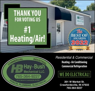 Thank You for Voting Us #1 Heating/Air
