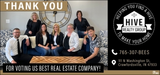 Thank You for Voting Us Best Real Estate Company!