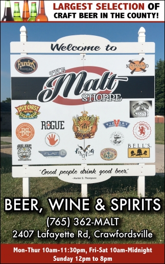 Largest Selection of Craft Beer in the County!