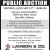 Public Auction (January 13th)