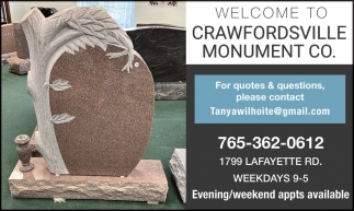 Crawfordsville Monument Co