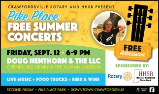 Pike Place Free Summer Concerts (August 8 - September 12, 2025)