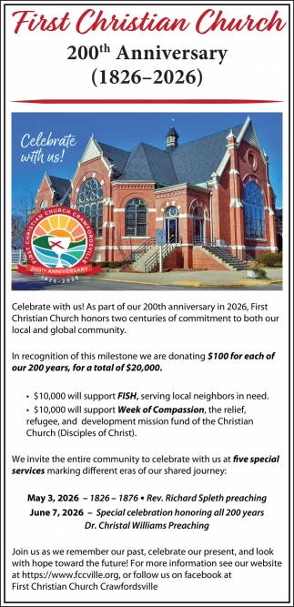 First Christian Church - Crawfordsville