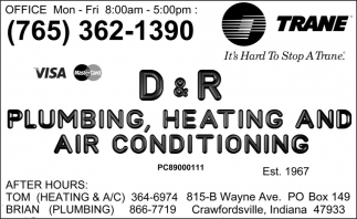 D & R Plumbing, Heating & Air Conditioning