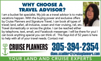 Your Land And Cruise Experts