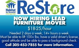 Now Hiring Lead Furniture Mover