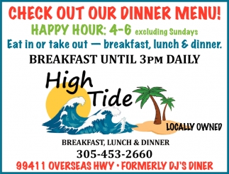 Check Out Our Dinner Menu!