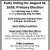 Early Voting for August 18, 2026, Primary Election