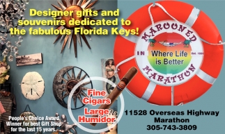 Designer Gifts and Souvenirs Dedicated to the Fabulous Florida Keys!