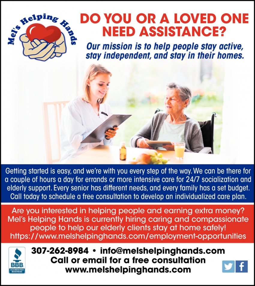 Do You or a Loved One Need Assistance?