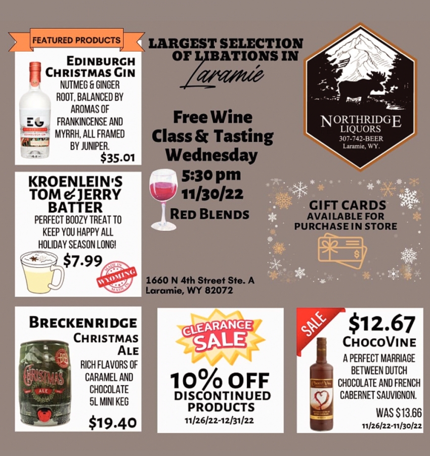 Largest Selection of Libations in Laramie