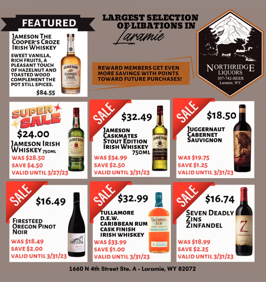 Largest Selection of Libations in Laramie