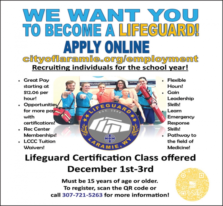 We Want You to Become a Lifeguard!