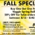 Fall Specials