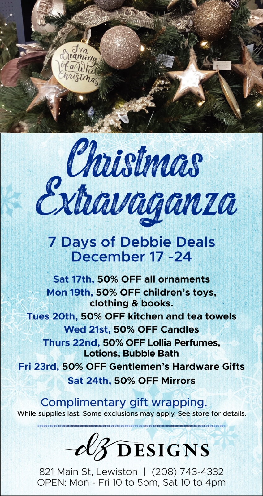 Christmas Extravaganza, DZ Designs, Lewiston, ID