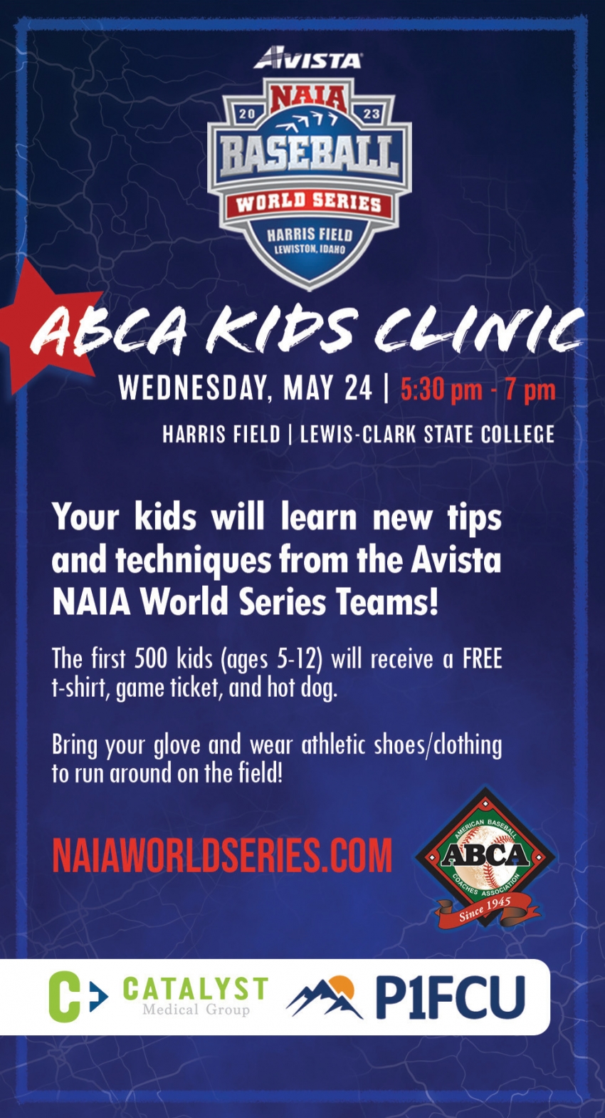 ABCA Kids Clinic, Naia Baseball World Series, Lewiston, ID