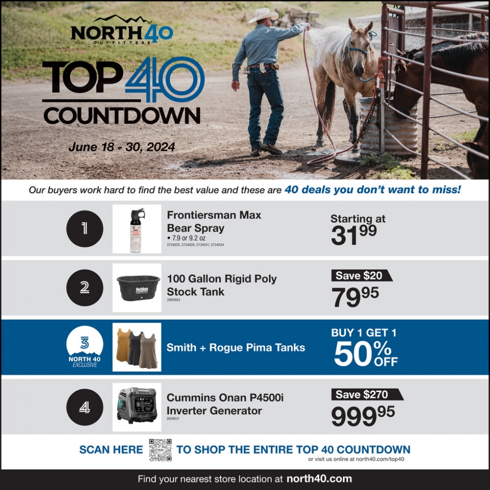 Top 40 Countdown, North 40 Outfitters, Lewiston, ID