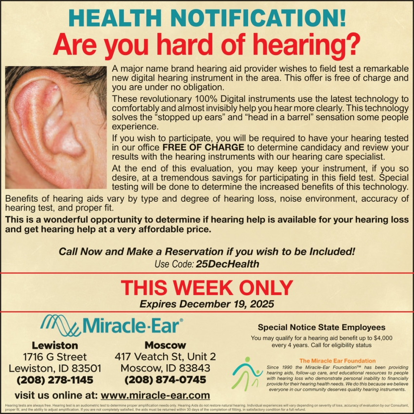 Are You Hard of Hearing?