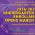 2026-2027 Kindergarten Online Enrollment