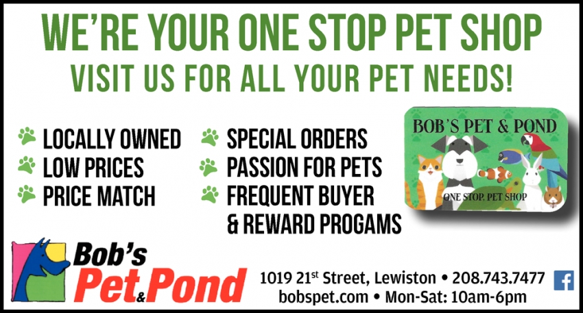 We're Your One Stop Pet Shop