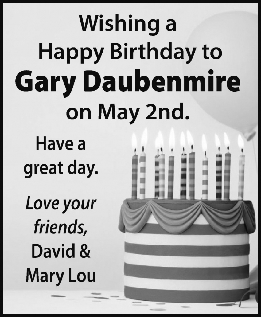 Happy Birthday To Gary Daubenmire