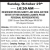 Auction, Sunday, October 19th