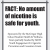 Fact: No Amount of Nicotine is Safe For Youth 