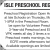 Isle Preschool Registration