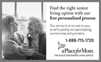 Find The Right Senior Living Option With Our Free Personalized Process