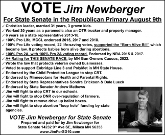 Vote Jim Newberger