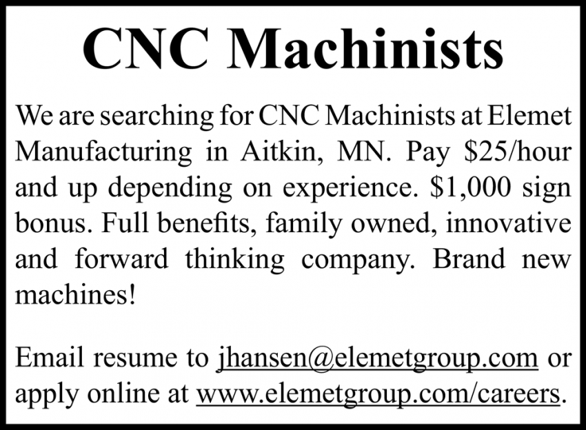 CNC Machinists