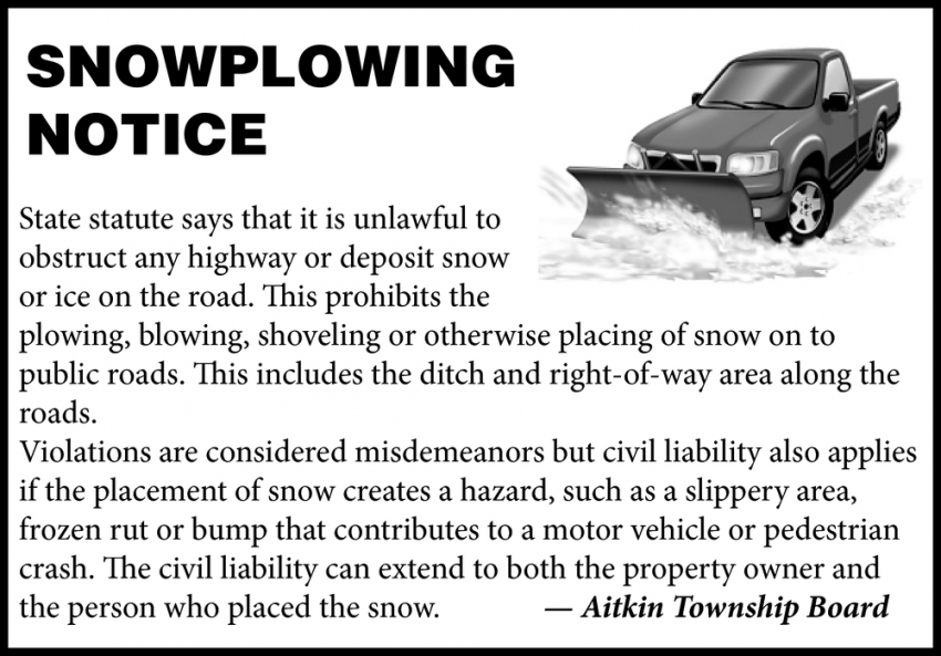 Snowplowing Notice