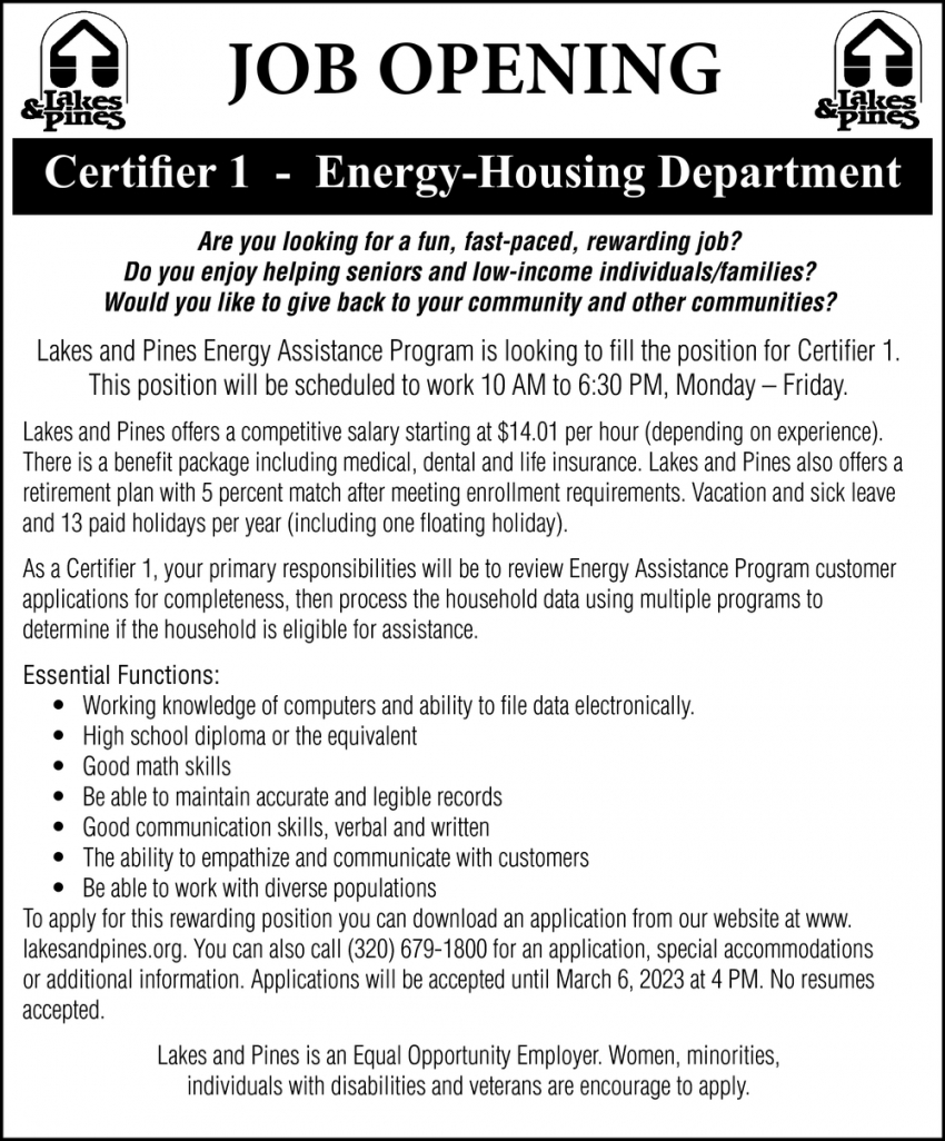 Energy Housing Department
