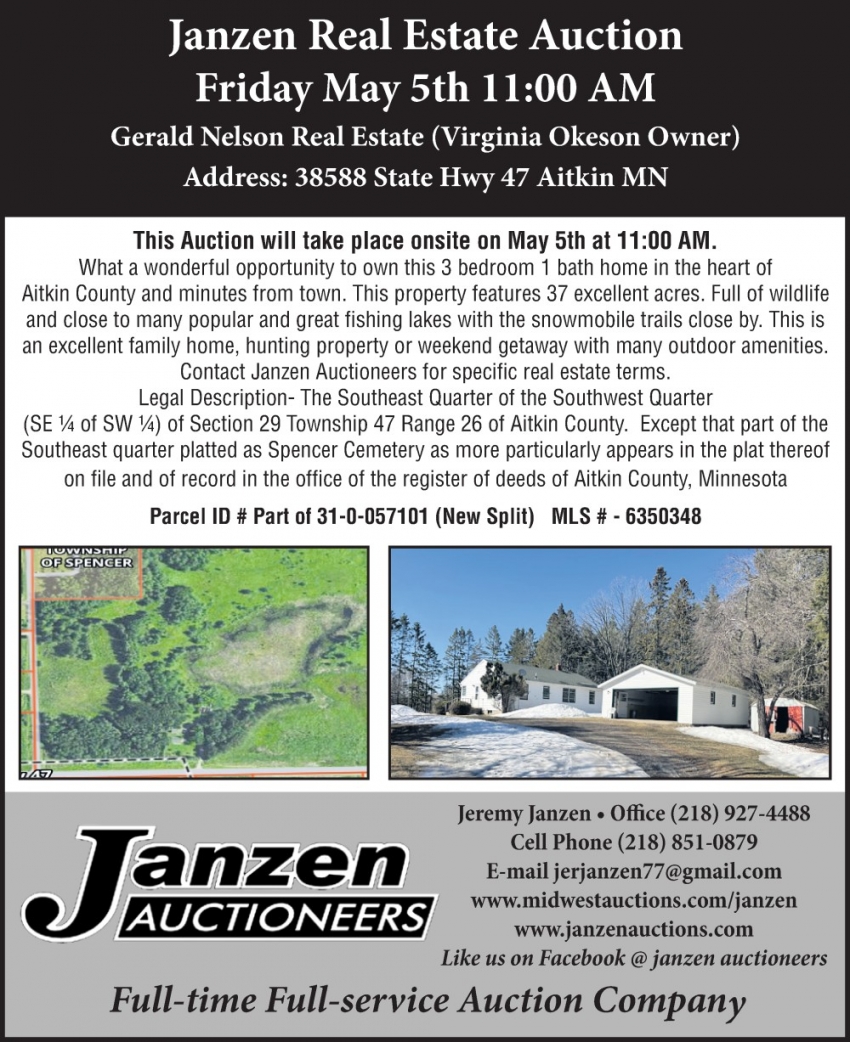 Janzen Real Estate Auction