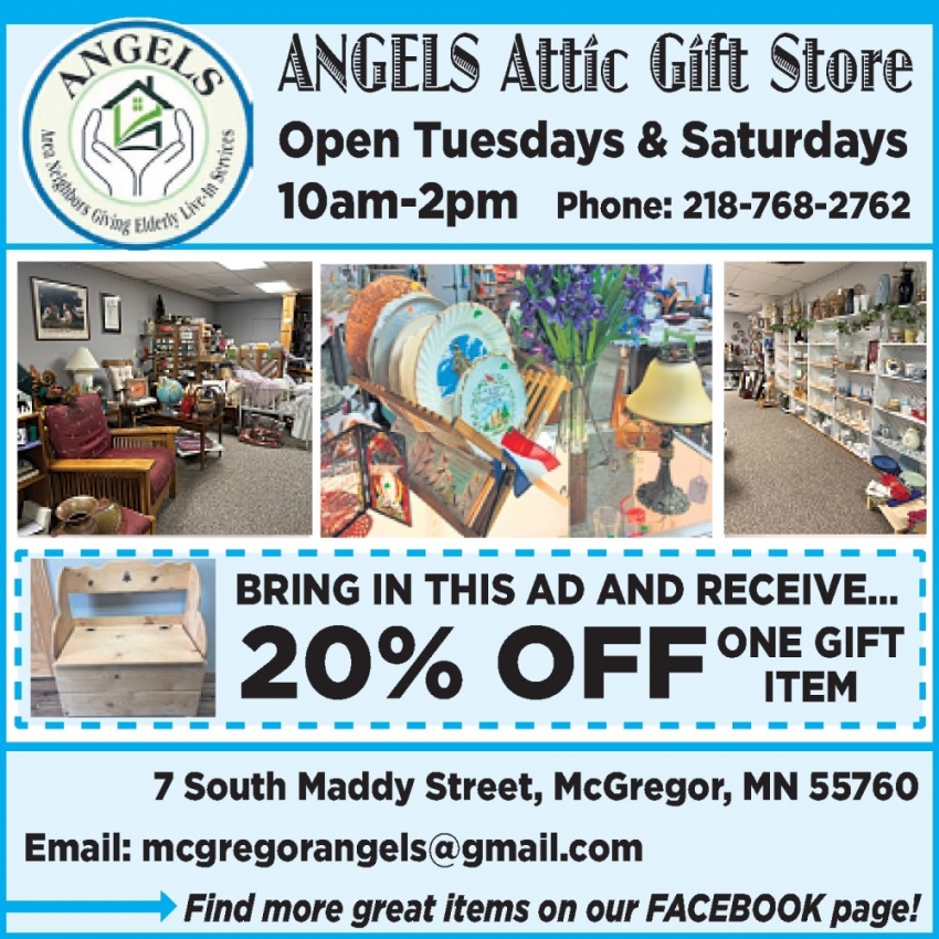 Bring In this Ad and Receive... 20% OFF One Gift Item