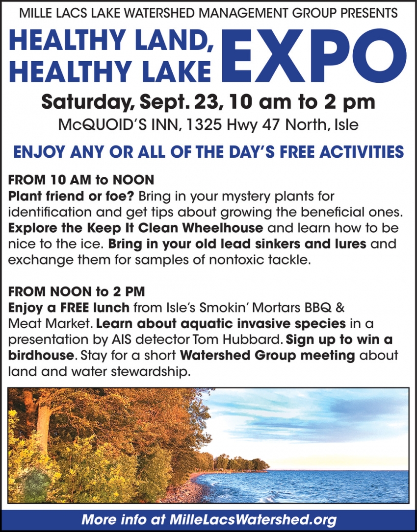 Healthy Land, Healthy Lake Expo
