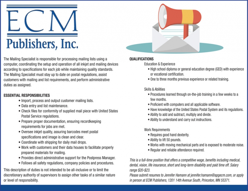 Ecm Publishers, Inc.
