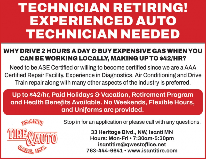 Isanti Tire & Auto Care Inc