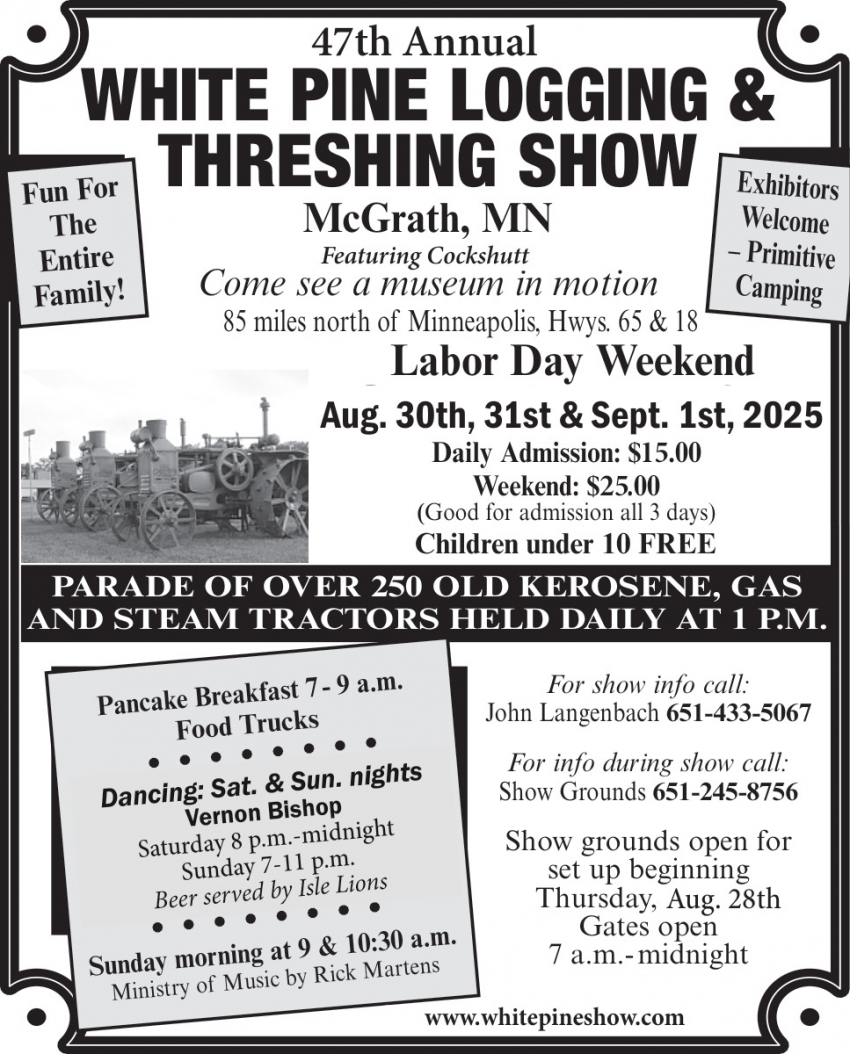 White Pine Logging & Threshing Show