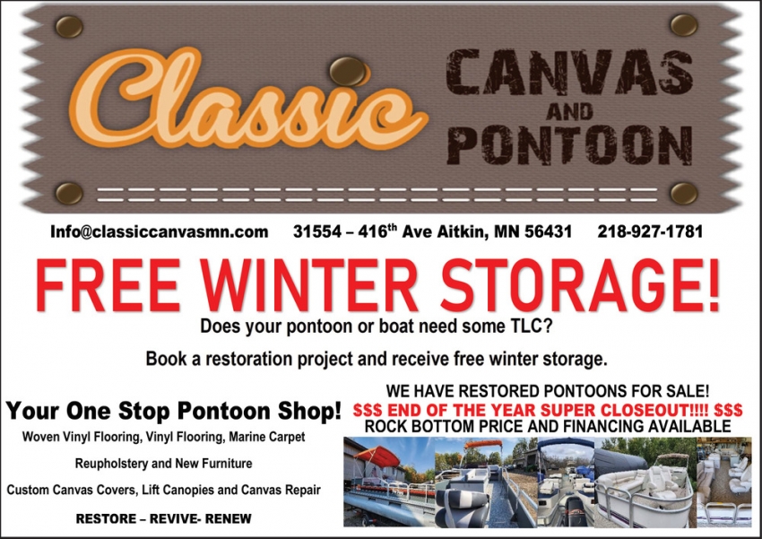Classic Canvas and Pontoons