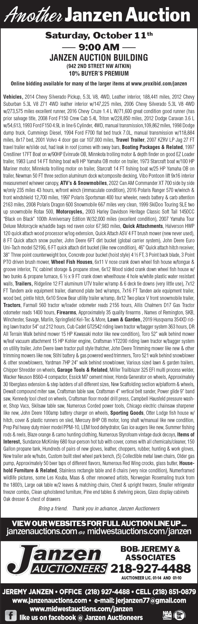 Janzen Auctioneers