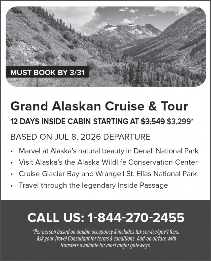 Central Grand Alaskan Cruise & Tour