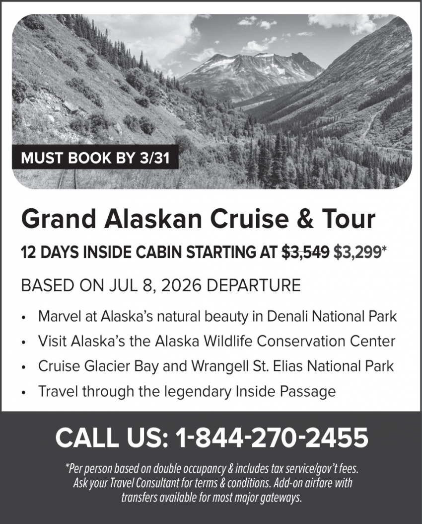 Central Grand Alaskan Cruise & Tour