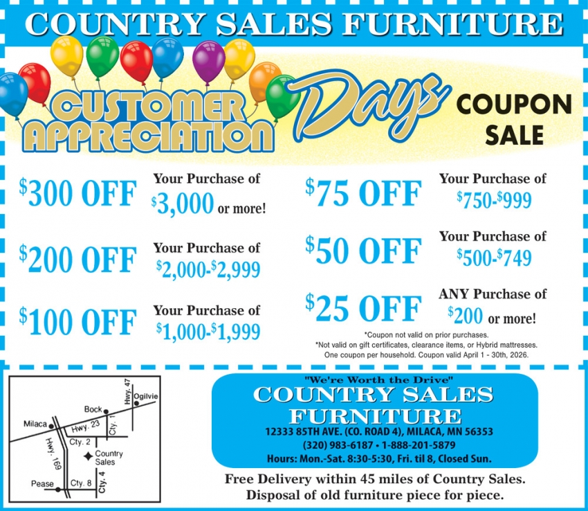 Country Sales Furniture
