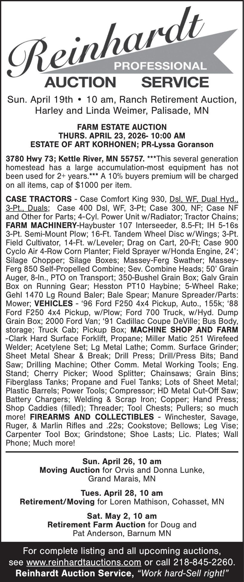 Reinhardt Auction Service