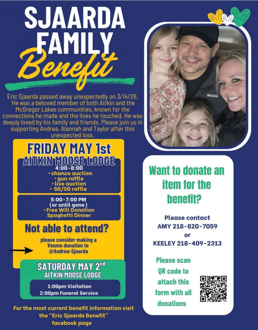 Eric Sjaarda Benefit