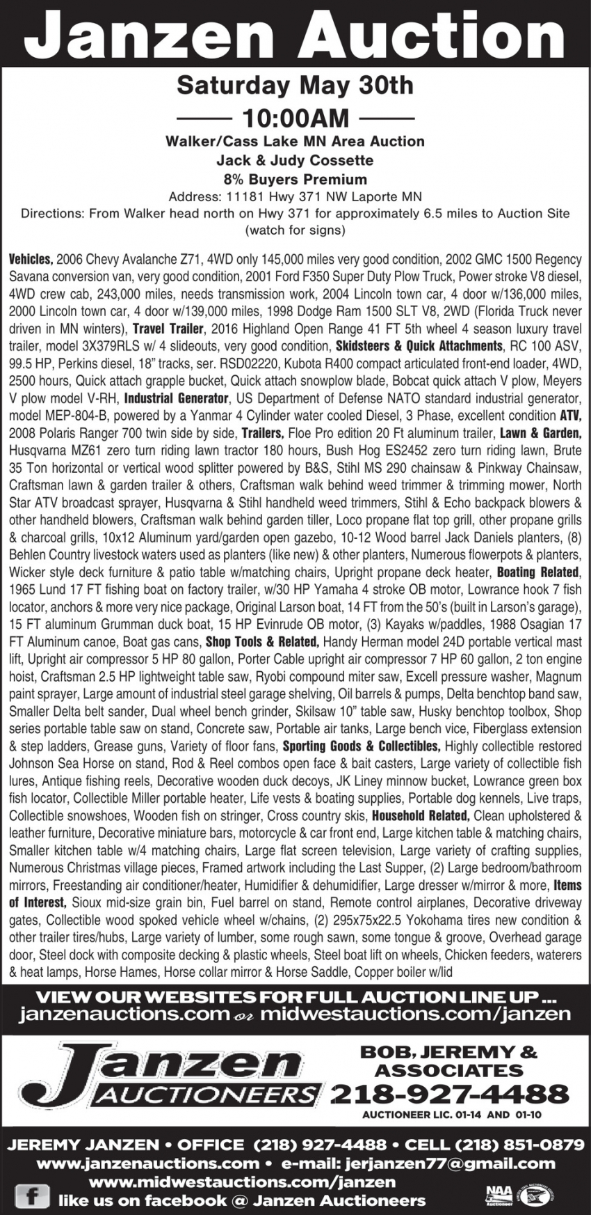 Janzen Auctioneers