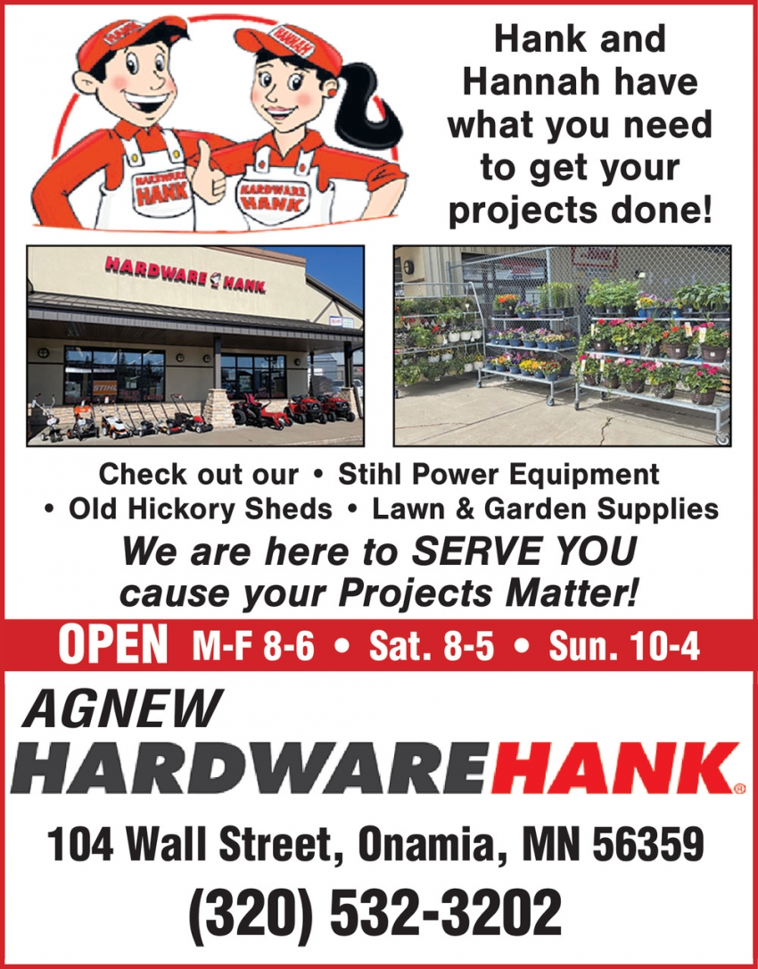 Agnew Hardware Hank