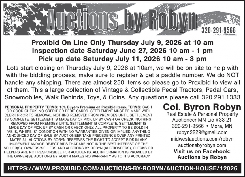 Auctions by Robyn & Norby